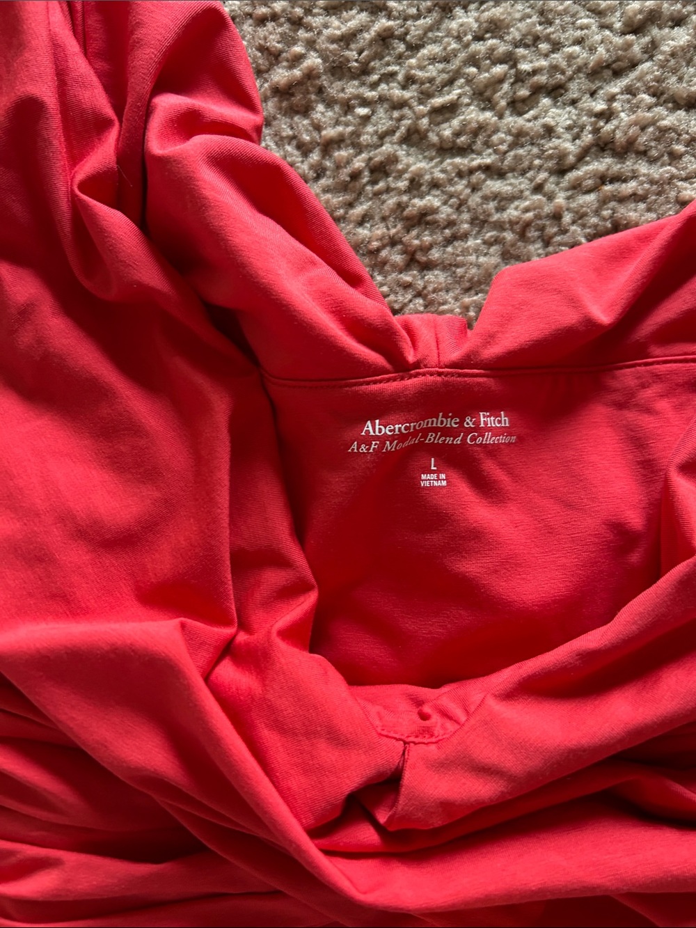 Women’s Red Ruched Off-Shoulder Top - Picture 2 of 2